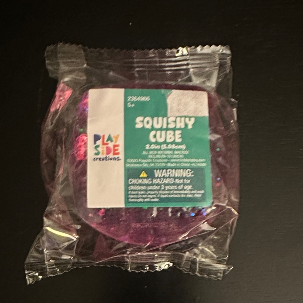 New Pink Glitter Squishy Cube
